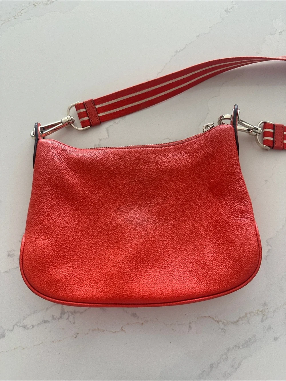 Kate Spade Orange Pebble Leather Crossbody bag small purse